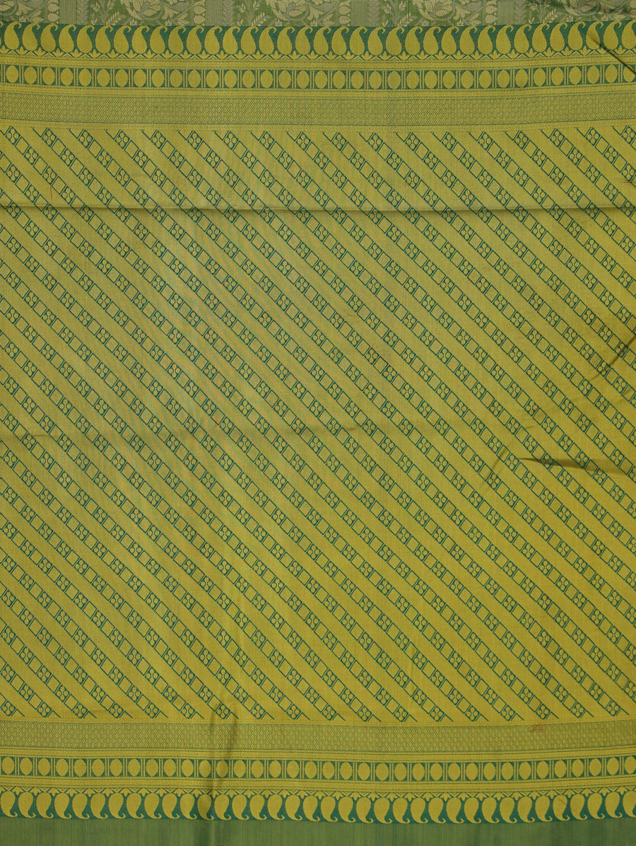 Sage Green Uppada Inspired Semi Silk Saree with Wide Wide Self Border
