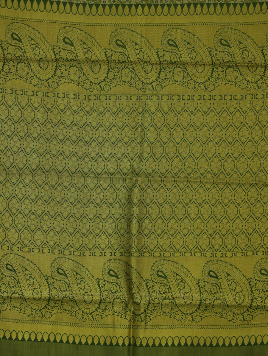Olive Green Uppada Inspired Semi Silk Saree with Medium Medium Self Border