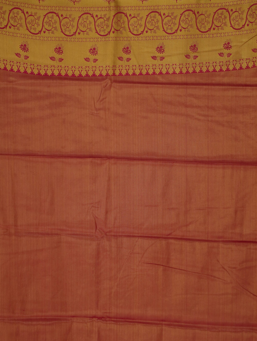 Sage Green Kanchipuram Inspired Semi Silk Saree with Wide Wide Contrast Border