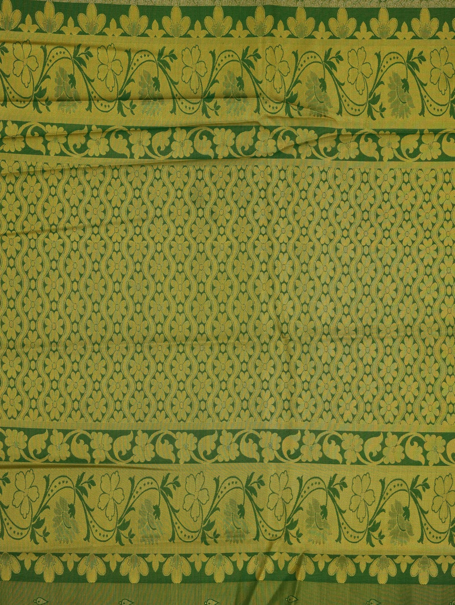 Sage Green Uppada Inspired Semi Silk Saree with Wide Wide Self Border