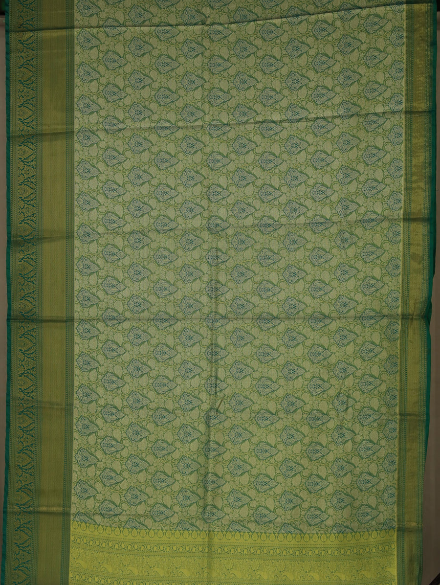 Mint Green Uppada Inspired Semi Silk Saree with Narrow Narrow Self Border