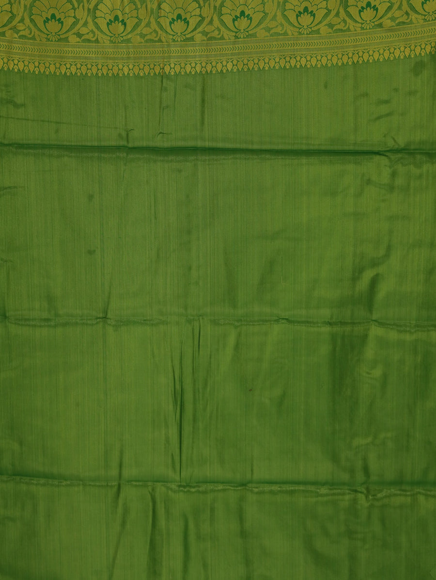 Burnt Orange Kanchipuram Inspired Semi Silk Saree with Wide Medium Contrast Border