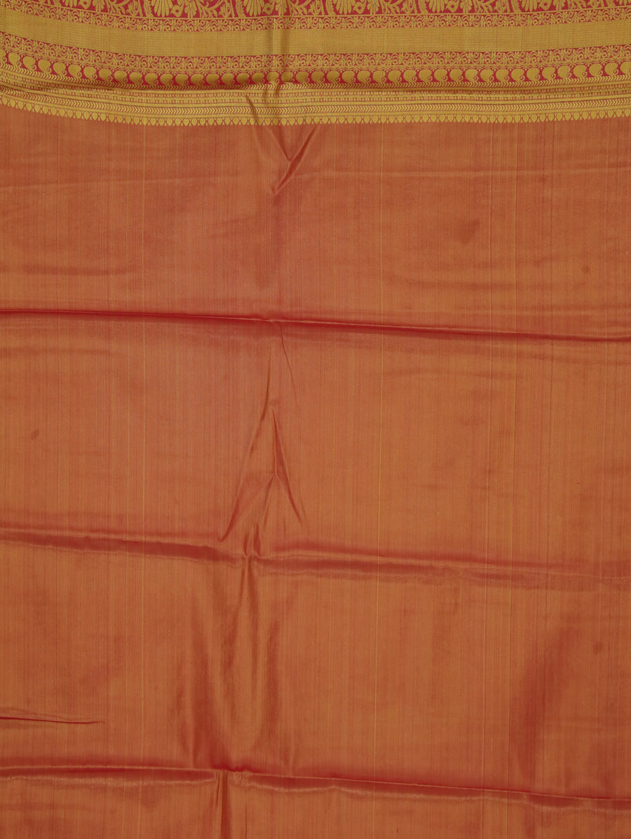 Sage Green Kanchipuram Inspired Semi Silk Saree with Wide Wide Contrast Border
