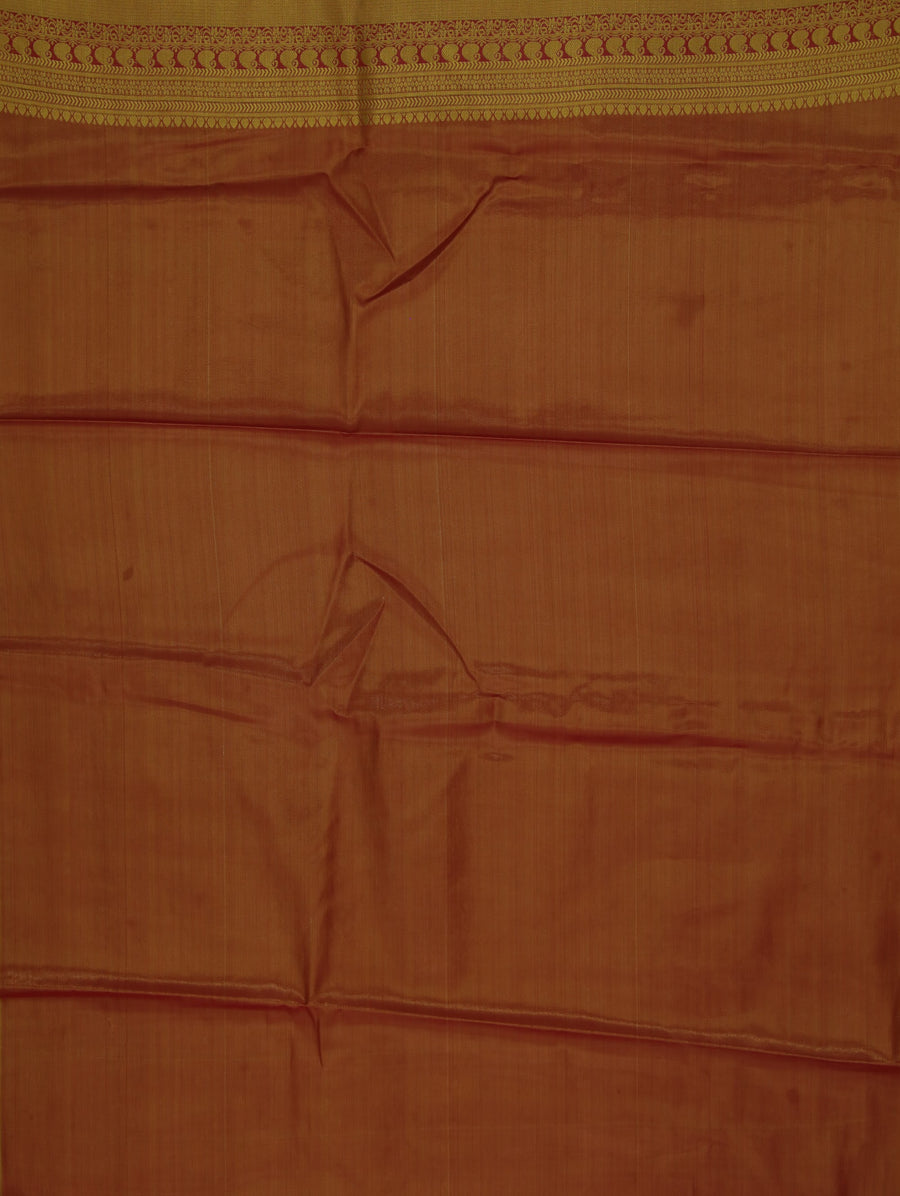 Sage Green Kanchipuram Inspired Semi Silk Saree with Medium Medium Contrast Border