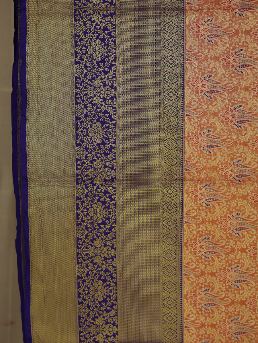 Dusty Rose Uppada Inspired Semi Silk Saree with Narrow Narrow Contrast Border
