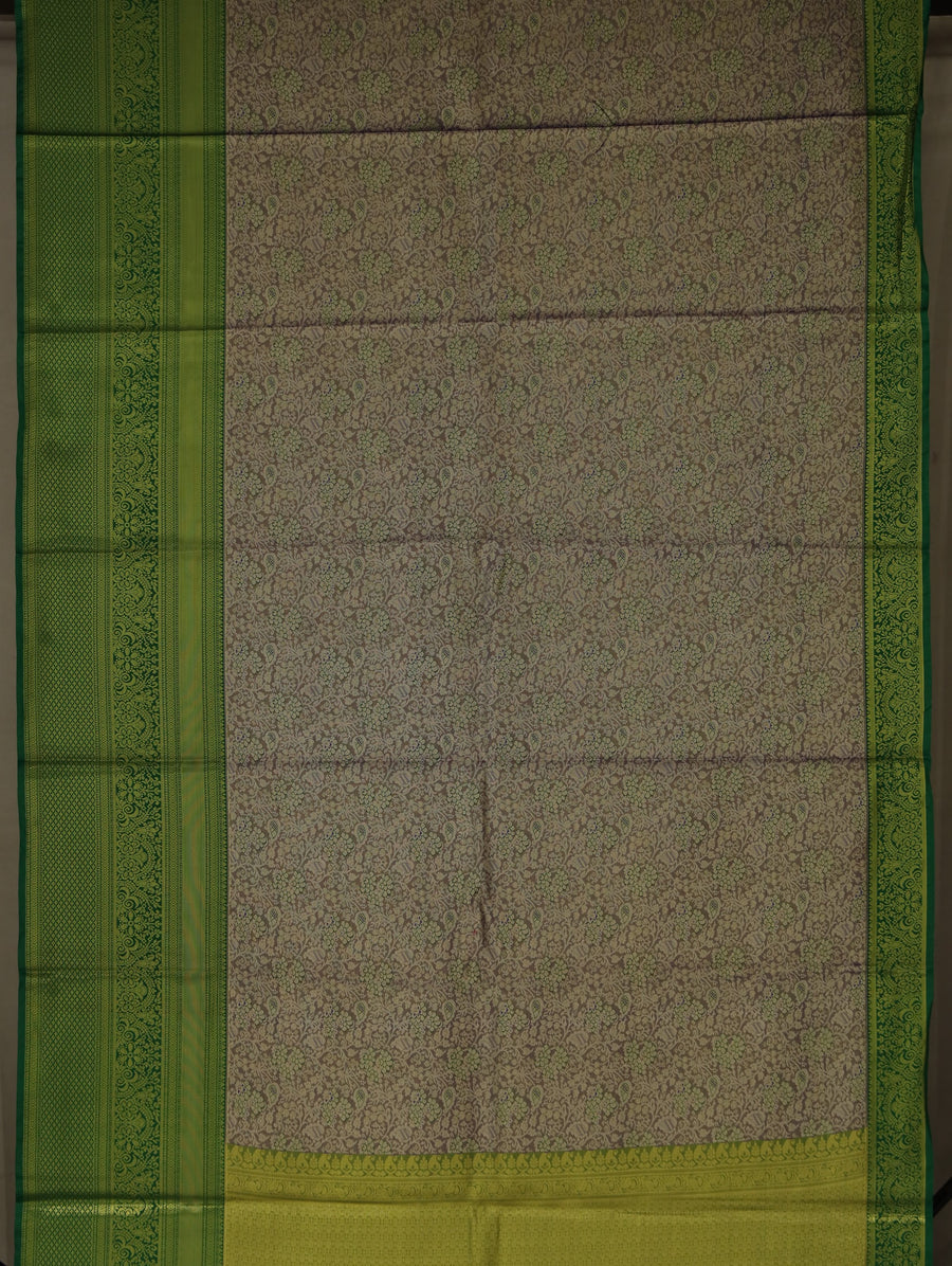 Olive Green Uppada Inspired Semi Silk Saree with Medium Medium Self Border