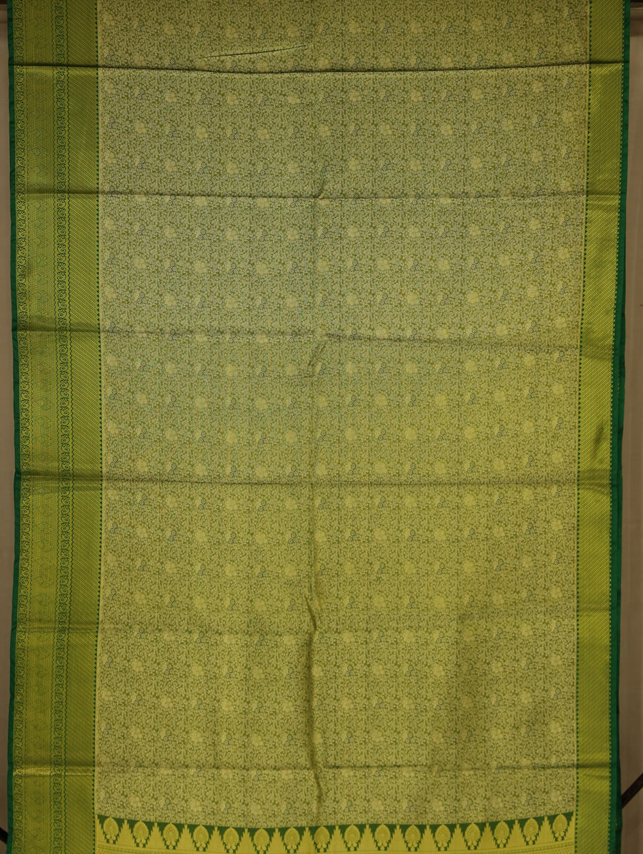 Olive Green Uppada Inspired Semi Silk Saree with Medium Medium Self Border