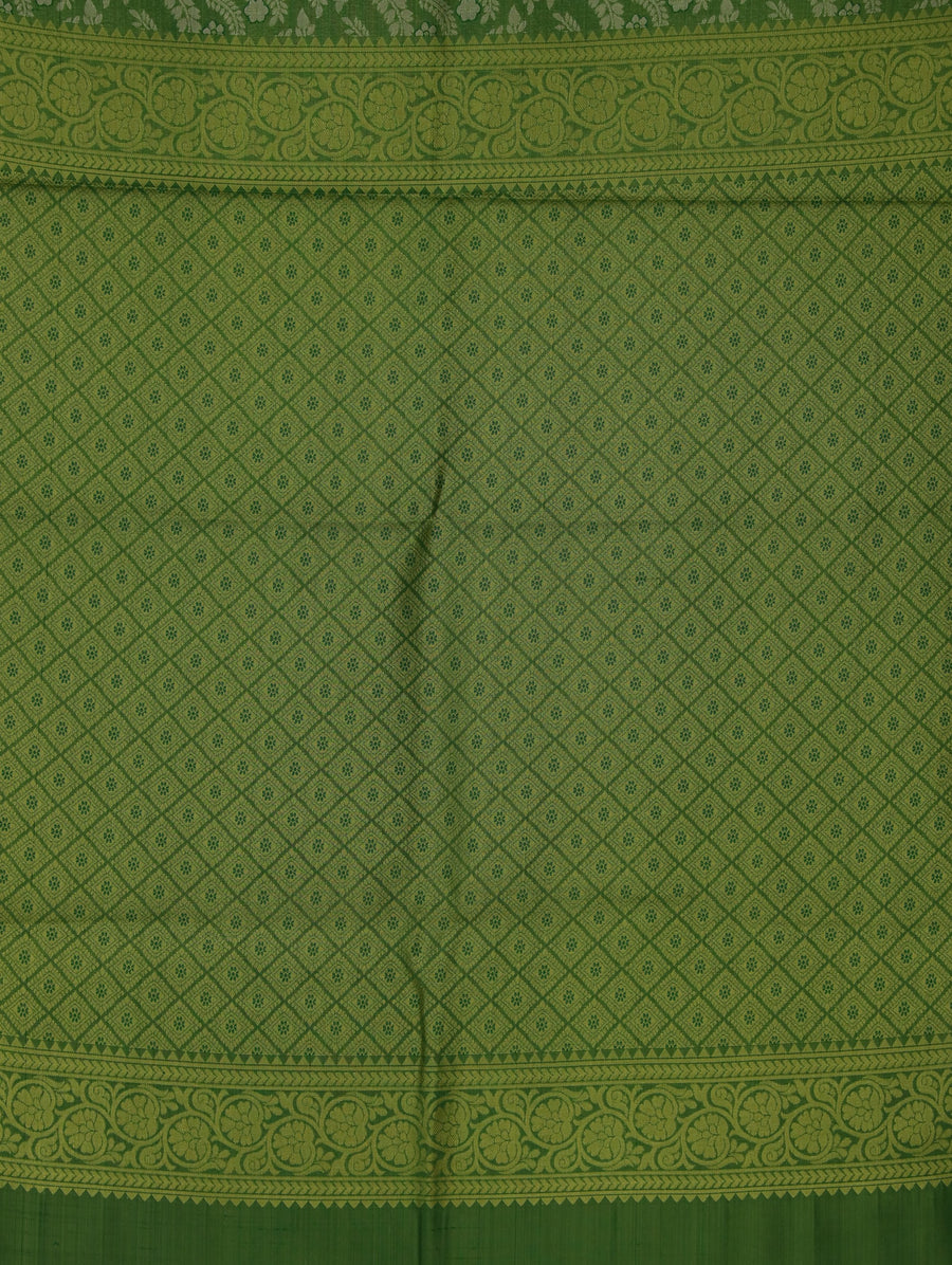 Mint Green Uppada Inspired Semi Silk Saree with Medium Medium Self Border