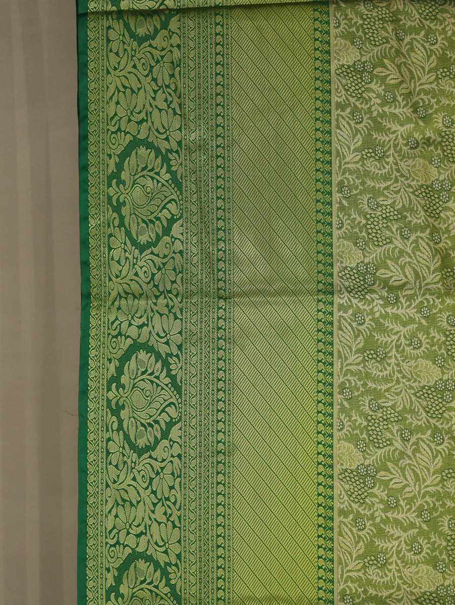 Moss Green Uppada Inspired Semi Silk Saree with Narrow Narrow Self Border