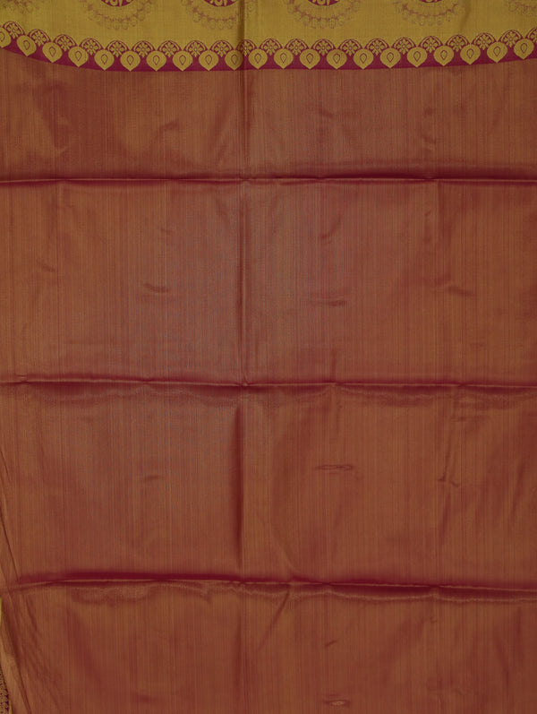 Blush Pink Dharmavaram Inspired Semi Silk Saree with Medium Medium Contrast Border