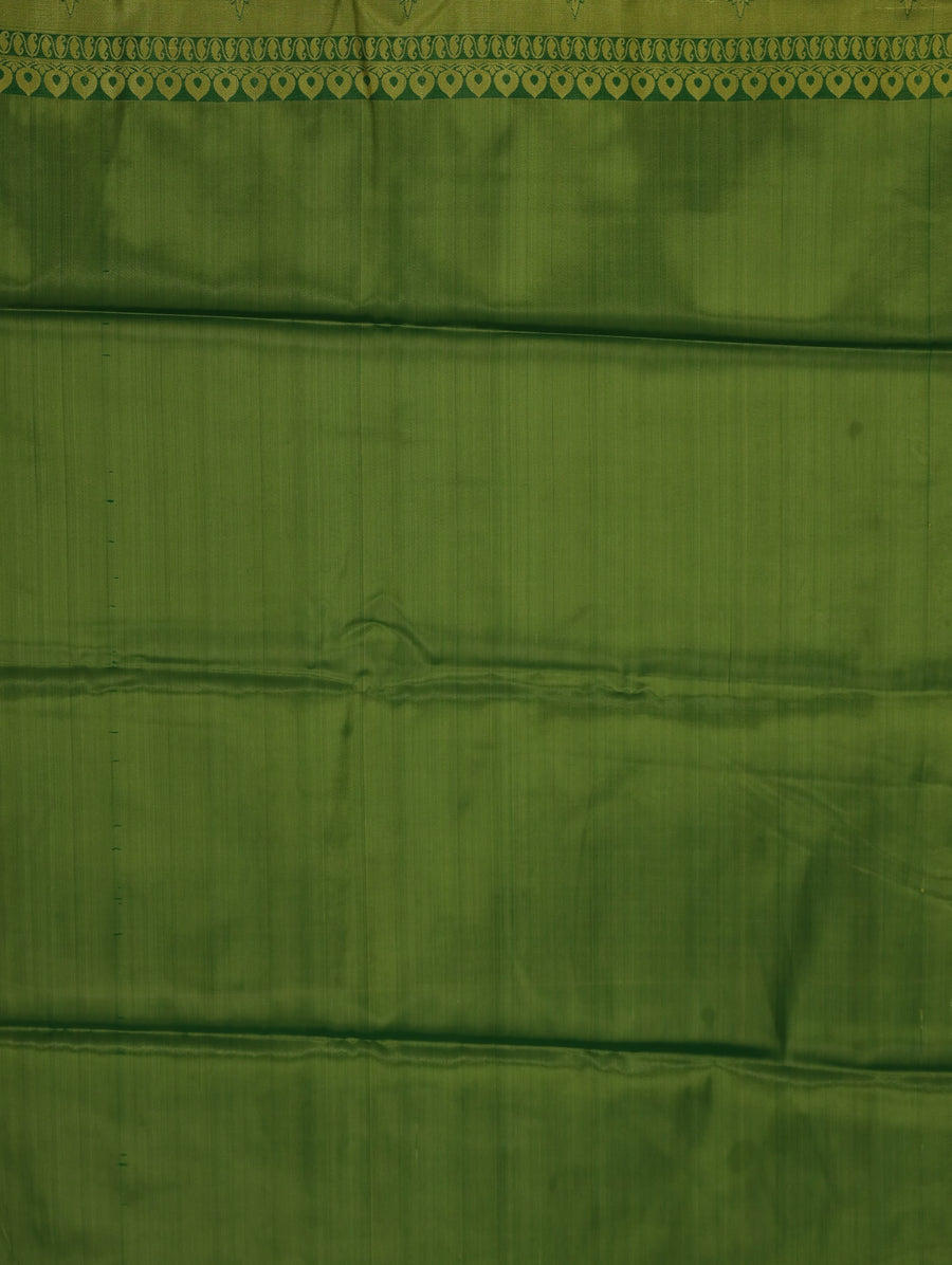 Moss Green Uppada Inspired Semi Silk Saree with Medium Medium Self Border