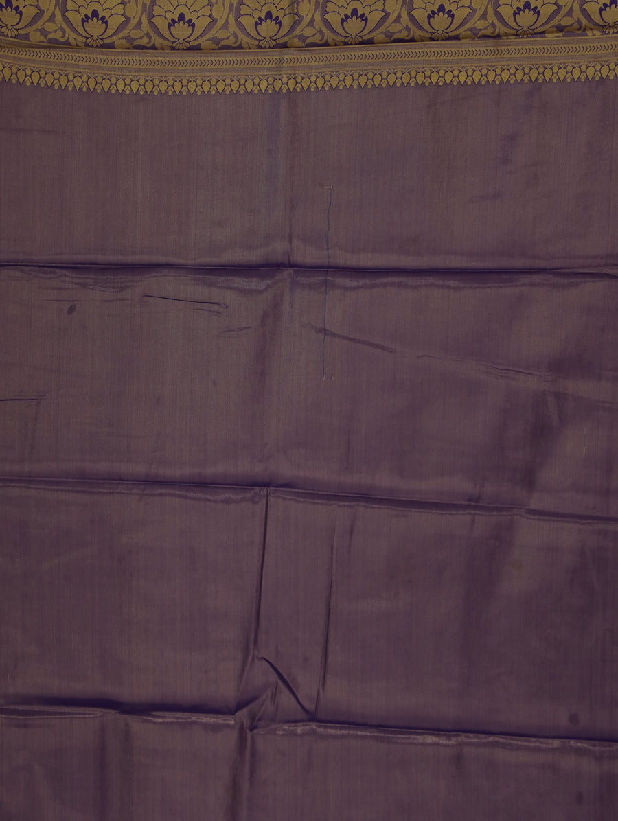 Lavender Blush Kanchipuram Inspired Semi Silk Saree with Wide Wide Contrast Border