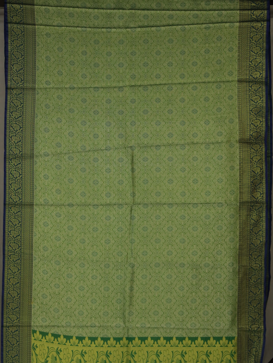 Moss Green Uppada Inspired Semi Silk Saree with Medium Medium Self Border