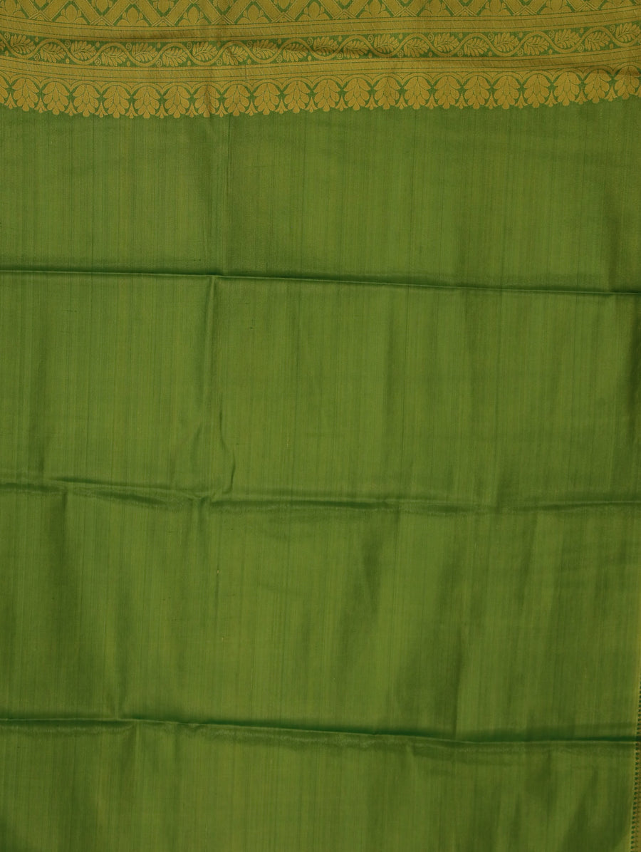 Burnt Orange Gadwal Inspired Semi Silk Saree with Wide Medium Contrast Border