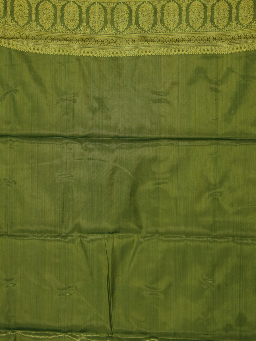 Moss Green Uppada Inspired Semi Silk Saree with Narrow Narrow Self Border