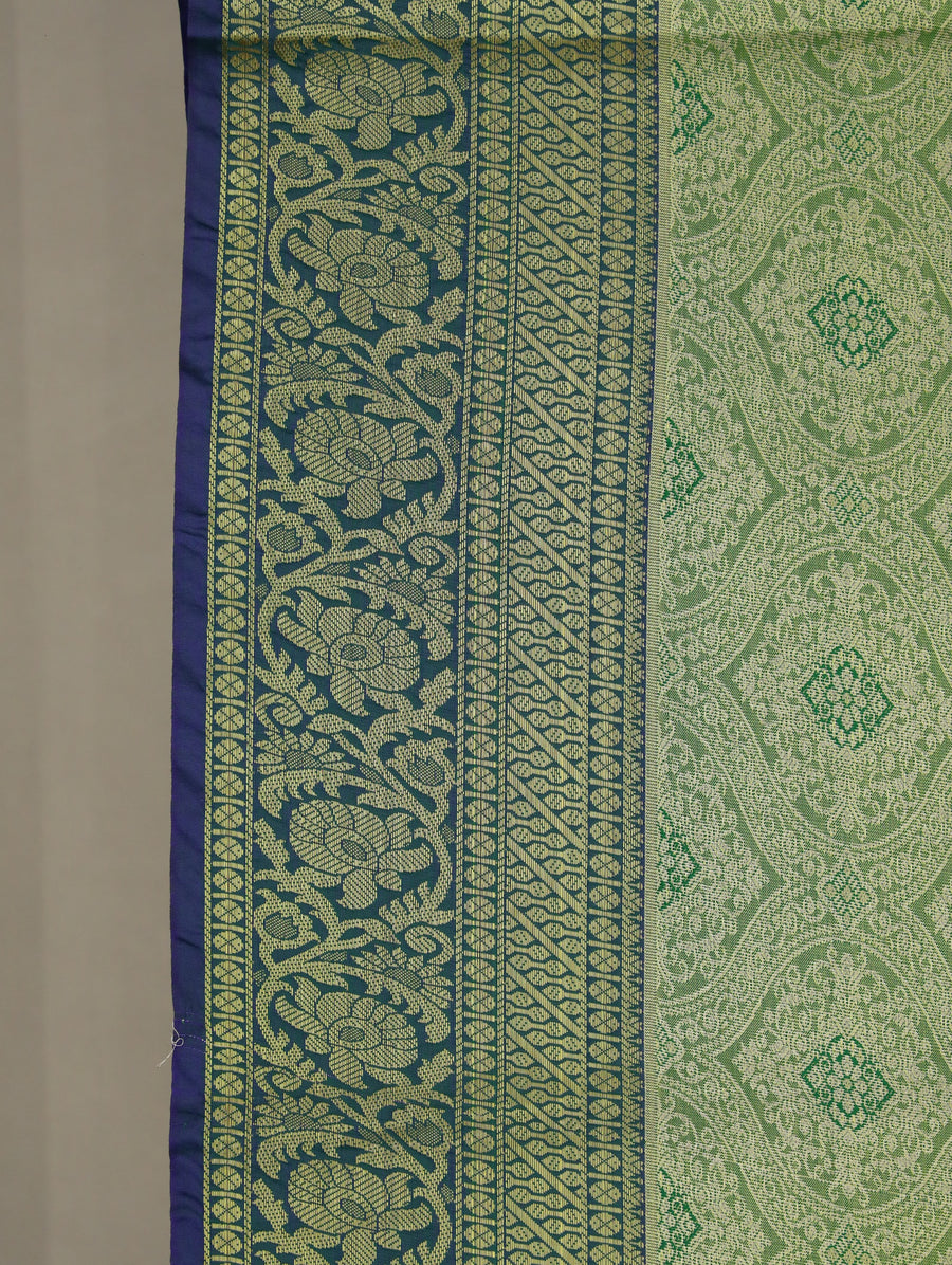 Moss Green Uppada Inspired Semi Silk Saree with Medium Medium Self Border