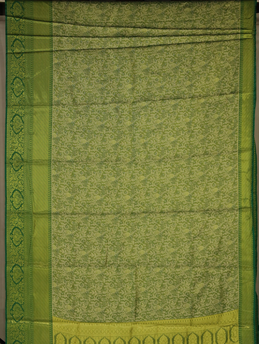 Moss Green Uppada Inspired Semi Silk Saree with Narrow Narrow Self Border