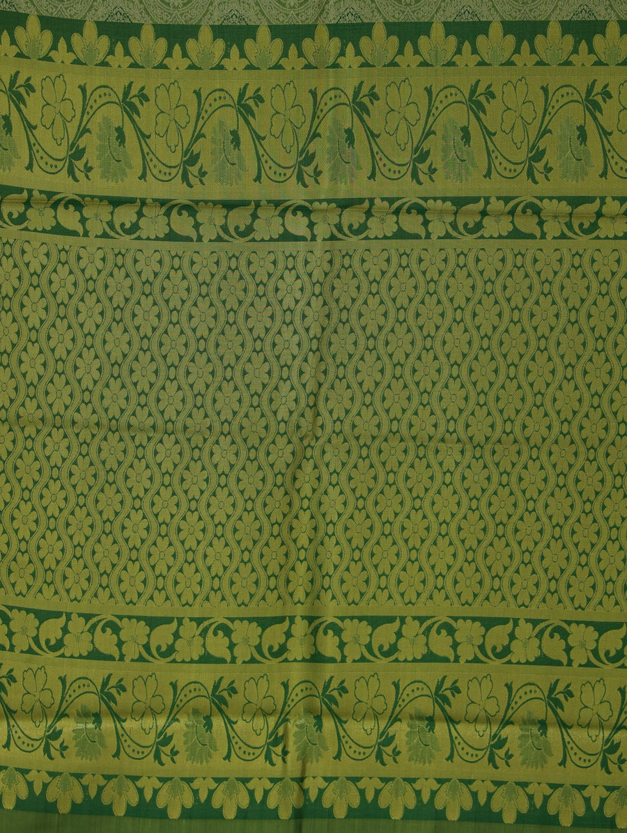 Moss Green Uppada Inspired Semi Silk Saree with Medium Medium Self Border