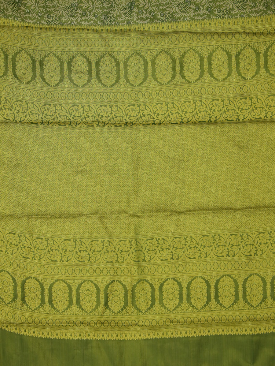 Moss Green Uppada Inspired Semi Silk Saree with Narrow Narrow Self Border