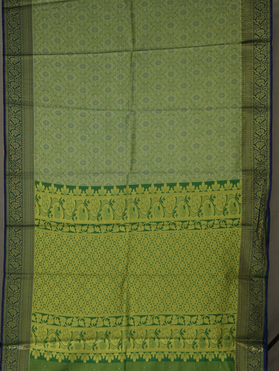 Moss Green Uppada Inspired Semi Silk Saree with Medium Medium Self Border