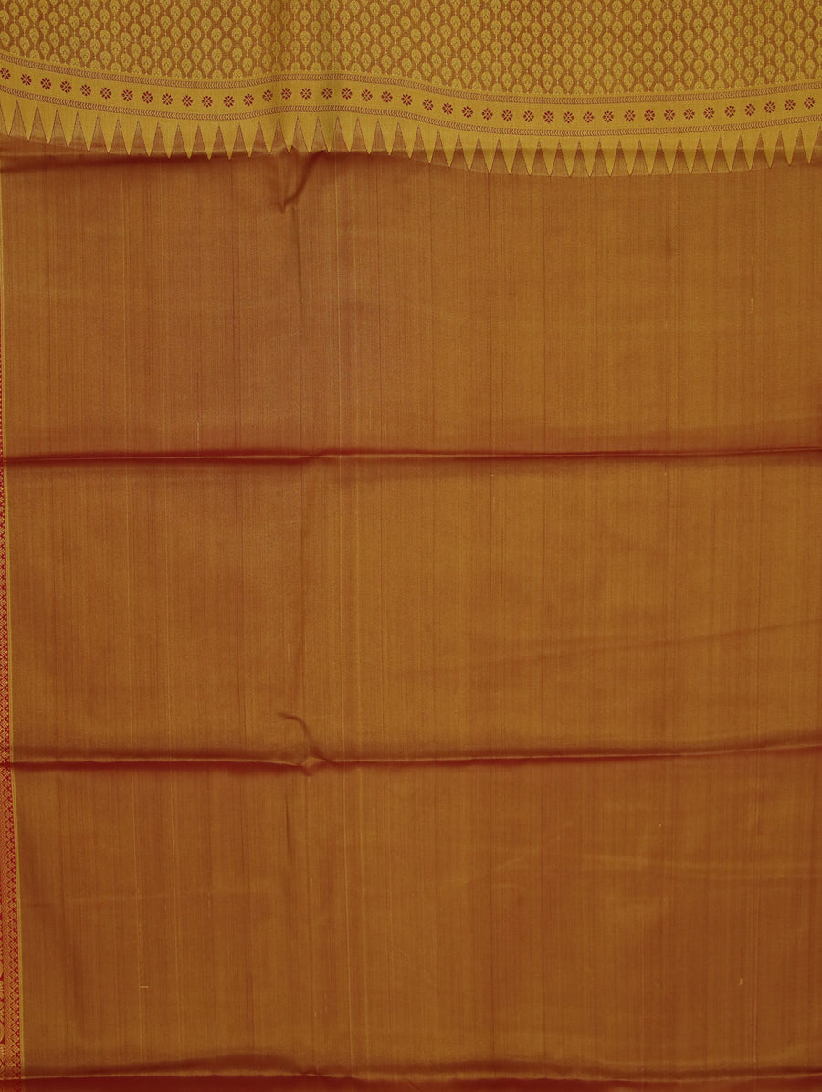 Sage Green Dharmavaram Inspired Semi Silk Saree with Wide Wide Contrast Border