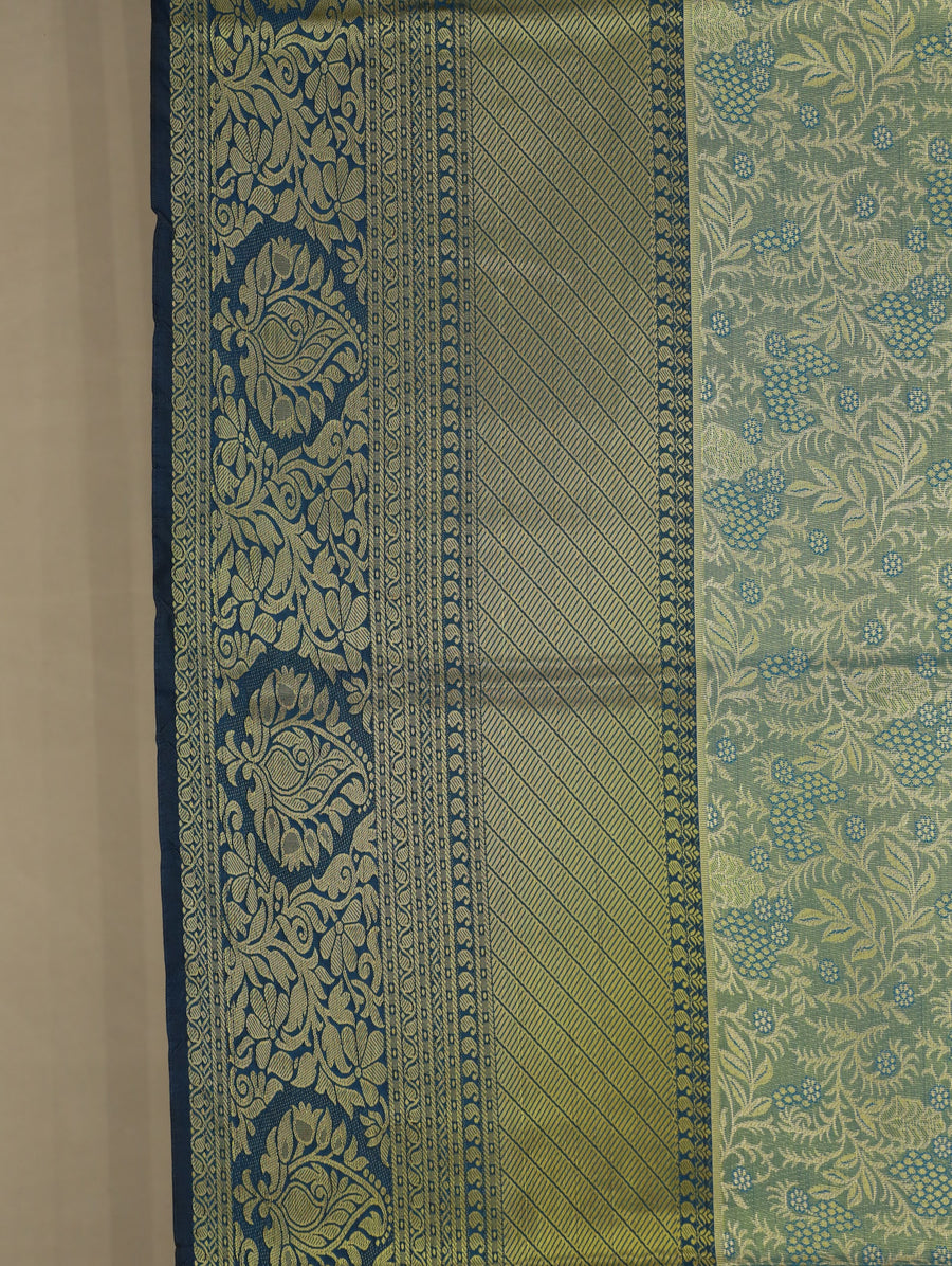 Moss Green Uppada Inspired Semi Silk Saree with Medium Medium Self Border