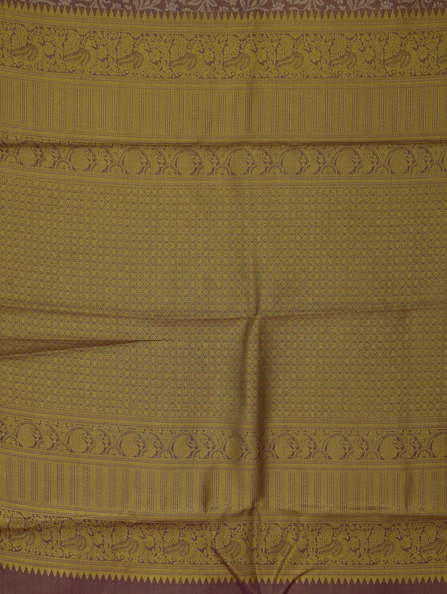 Lavender Blush Uppada Inspired Semi Silk Saree with Medium Medium Contrast Border