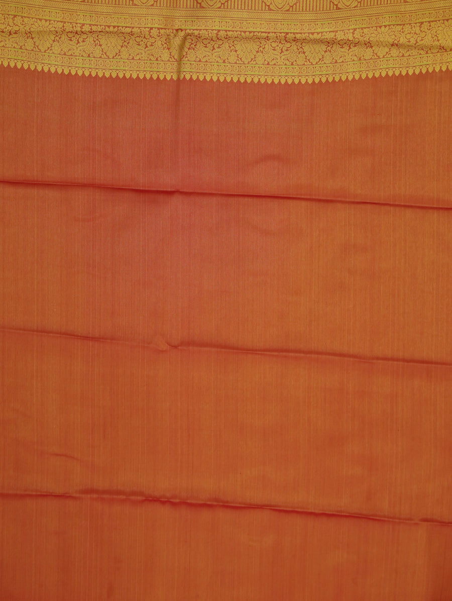 Sage Green Kanchipuram Inspired Semi Silk Saree with Wide Wide Contrast Border