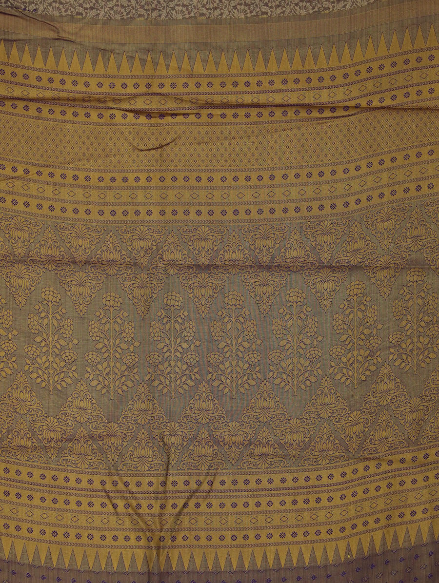 Majestic Purple Dharmavaram Inspired Semi Silk Saree with Wide Wide Contrast Border