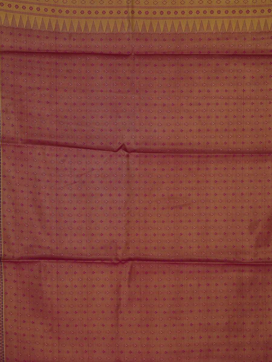 Blush Pink Dharmavaram Inspired Semi Silk Saree with Wide Wide Contrast Border