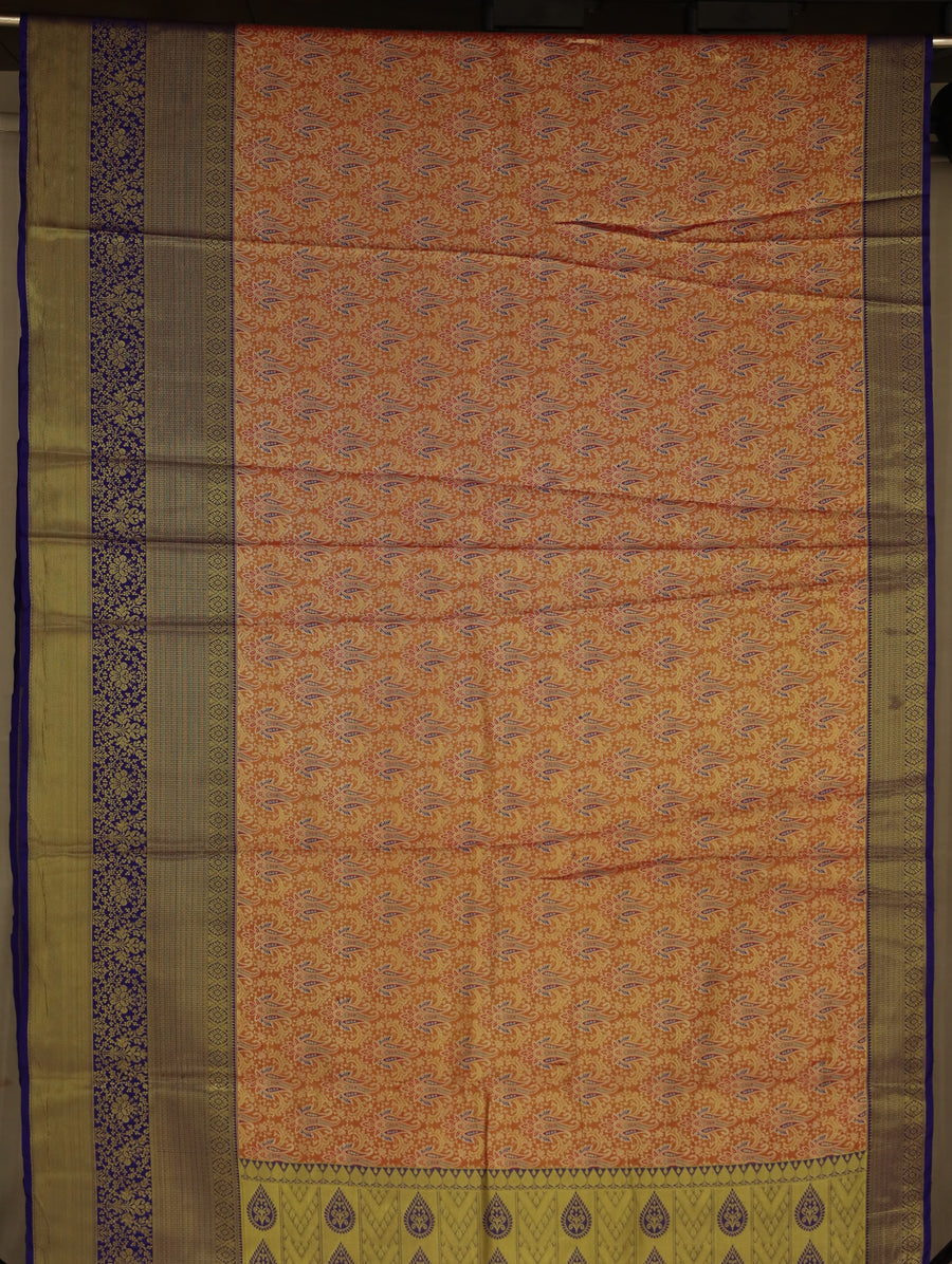 Dusty Rose Uppada Inspired Semi Silk Saree with Narrow Narrow Contrast Border