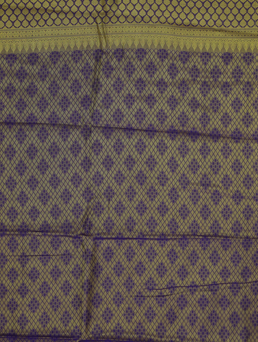 Burnt Orange Kanchipuram Inspired Semi Silk Saree with Wide Wide Contrast Border