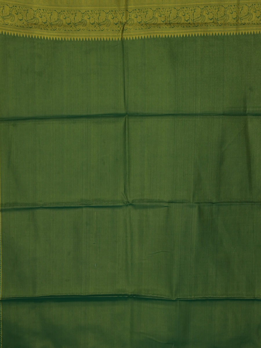 Sage Green Uppada Inspired Semi Silk Saree with Wide Wide Self Border