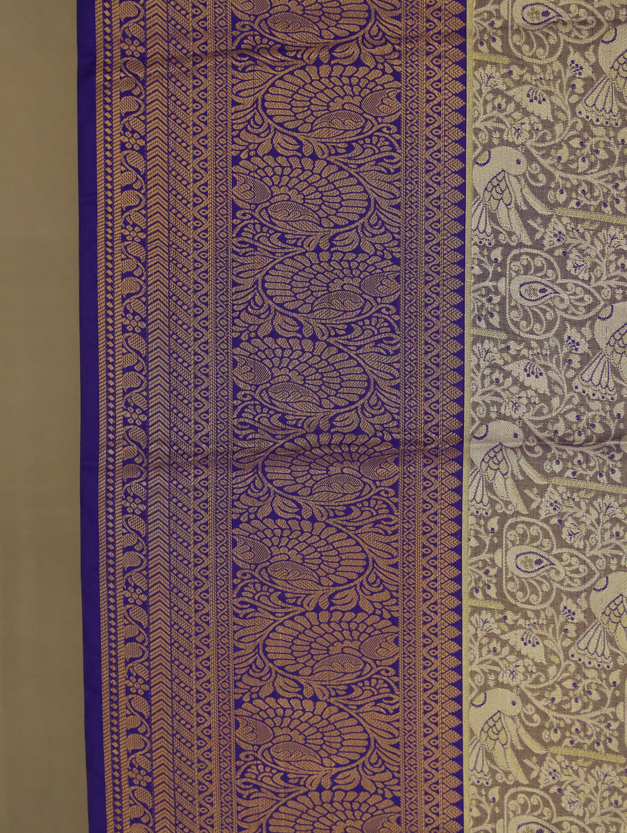 Sage Green Uppada Inspired Semi Silk Saree with Wide Wide Contrast Border