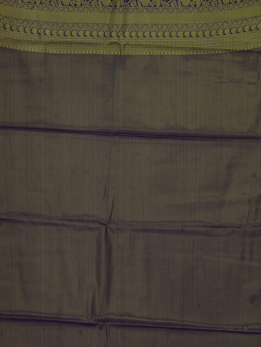 Dusty Rose Kanchipuram Inspired Semi Silk Saree with Medium Medium Contrast Border