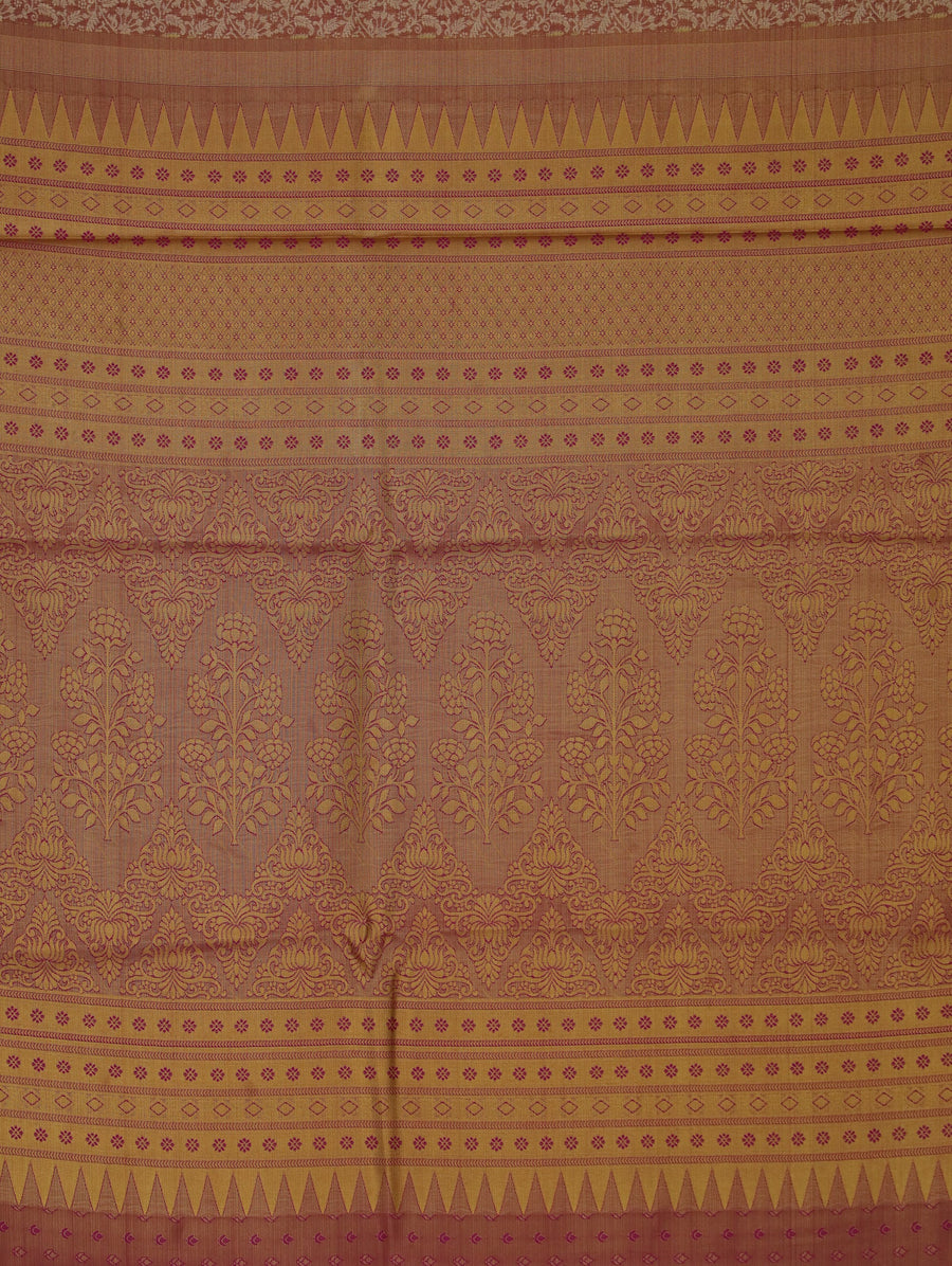 Blush Pink Dharmavaram Inspired Semi Silk Saree with Wide Wide Contrast Border