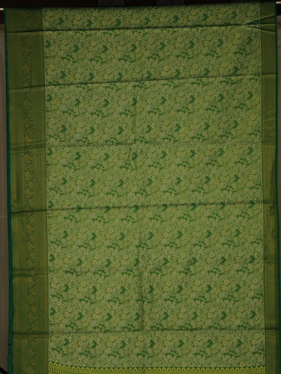 Moss Green Uppada Inspired Semi Silk Saree with Medium Medium Self Border