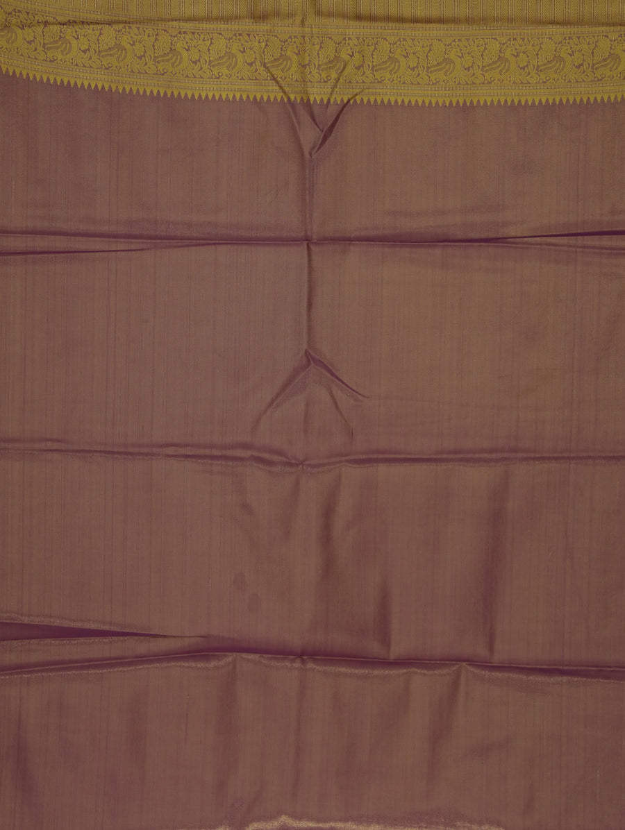 Lavender Blush Uppada Inspired Semi Silk Saree with Medium Medium Contrast Border