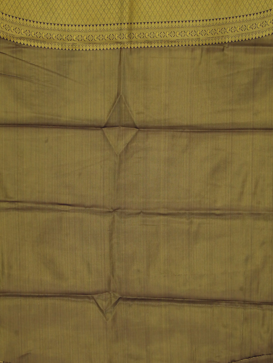 Dusty Rose Kanchipuram Inspired Semi Silk Saree with Wide Wide Contrast Border
