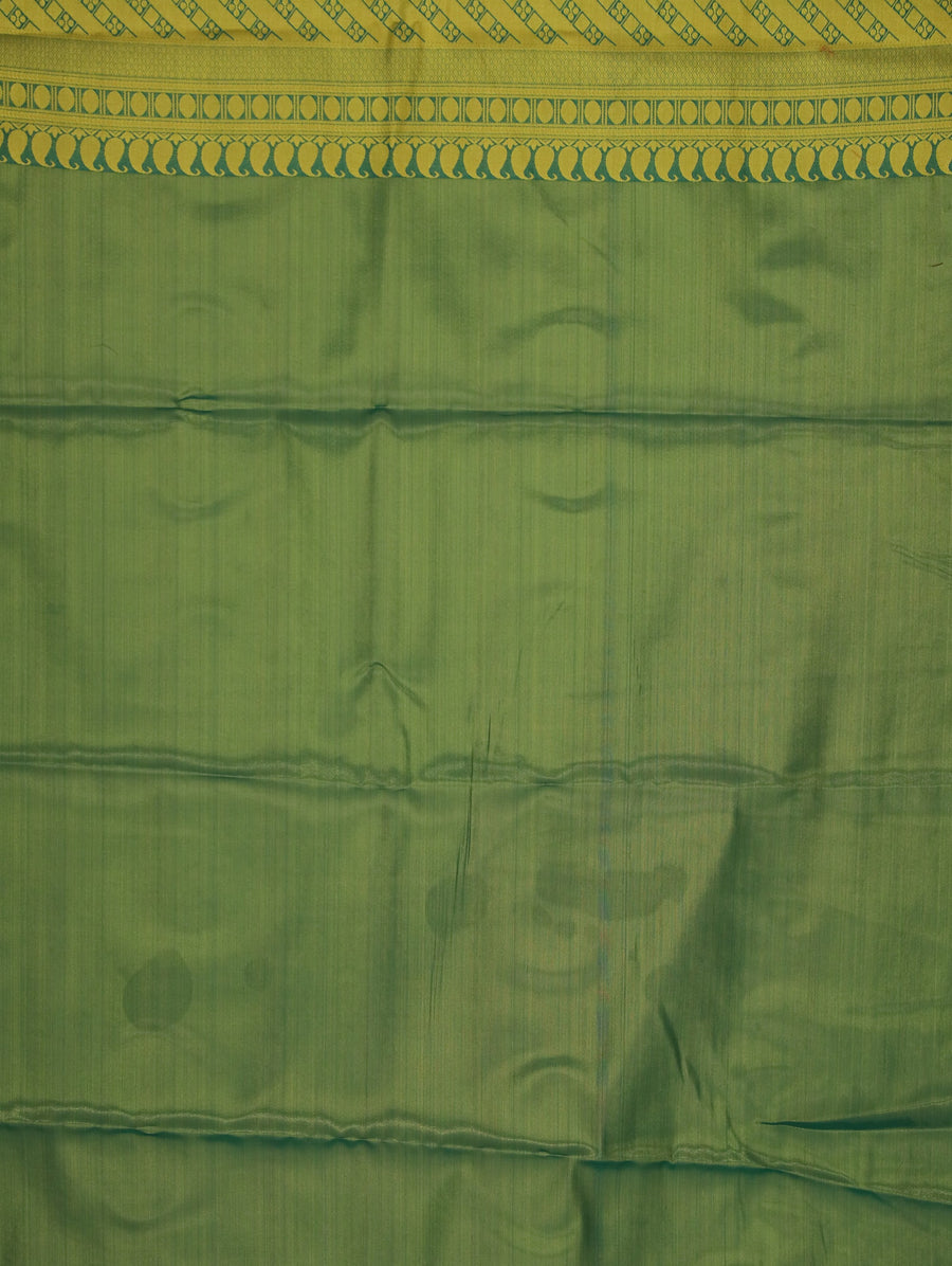 Sage Green Uppada Inspired Semi Silk Saree with Wide Wide Self Border