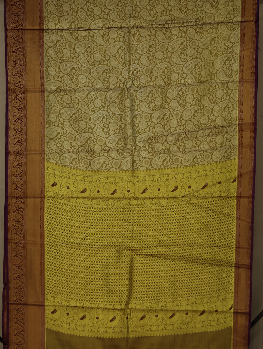 Sunlit Mustard Uppada Inspired Semi Silk Saree with Wide Wide Contrast Border