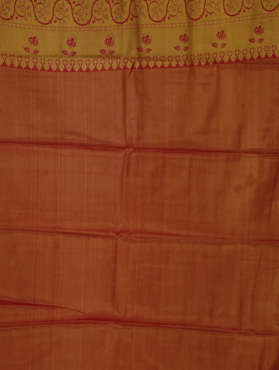 Sage Green Kanchipuram Inspired Semi Silk Saree with Wide Wide Contrast Border