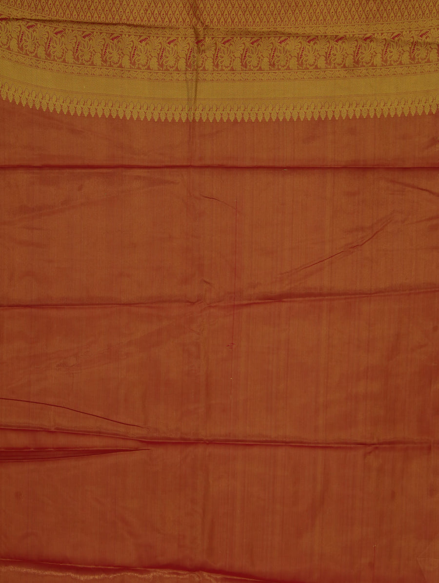 Steel Gray Kanchipuram Inspired Semi Silk Saree with Medium Medium Contrast Border