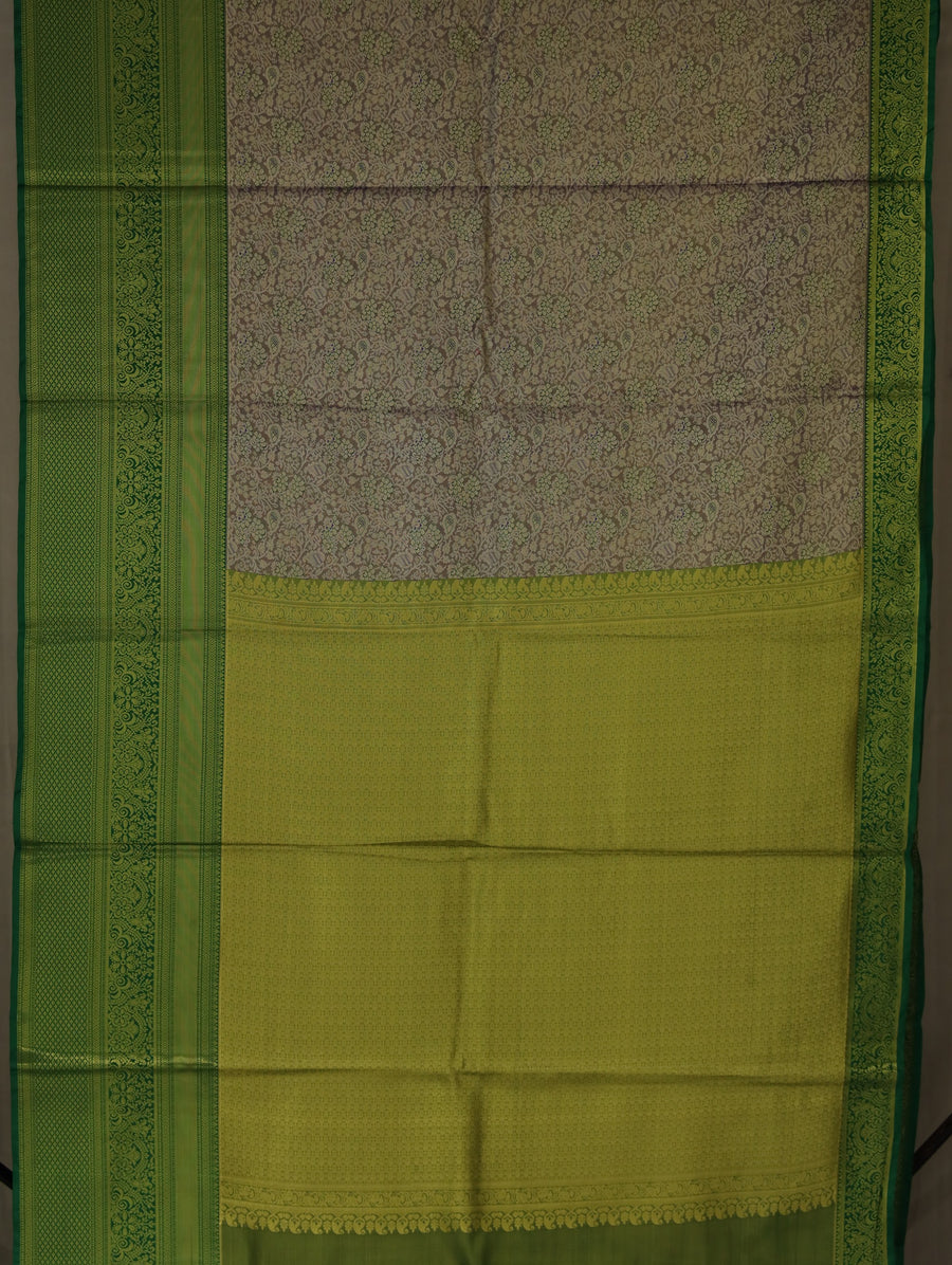 Olive Green Uppada Inspired Semi Silk Saree with Medium Medium Self Border