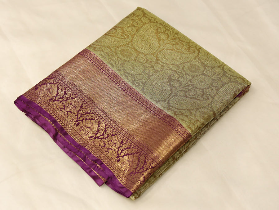 Sunlit Mustard Uppada Inspired Semi Silk Saree with Wide Wide Contrast Border
