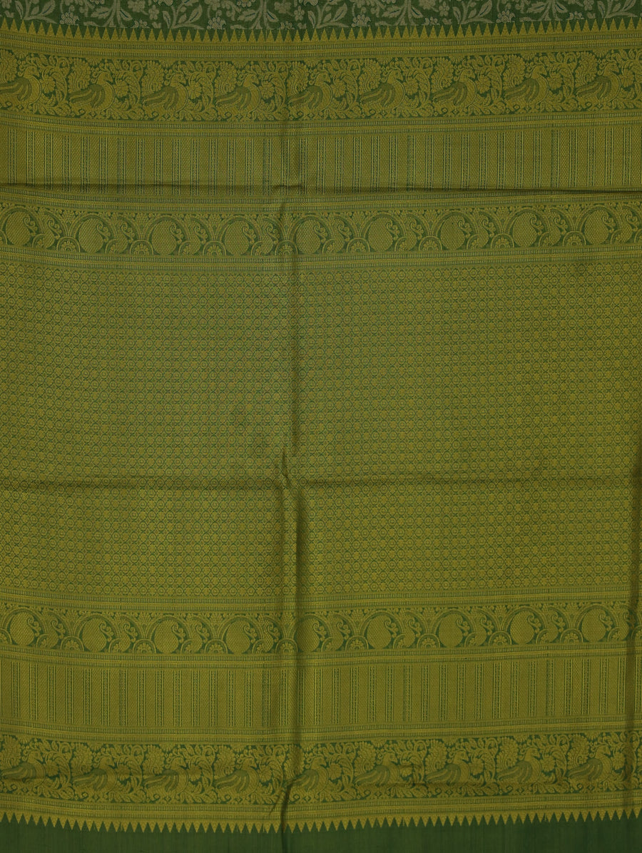 Sage Green Uppada Inspired Semi Silk Saree with Wide Wide Self Border