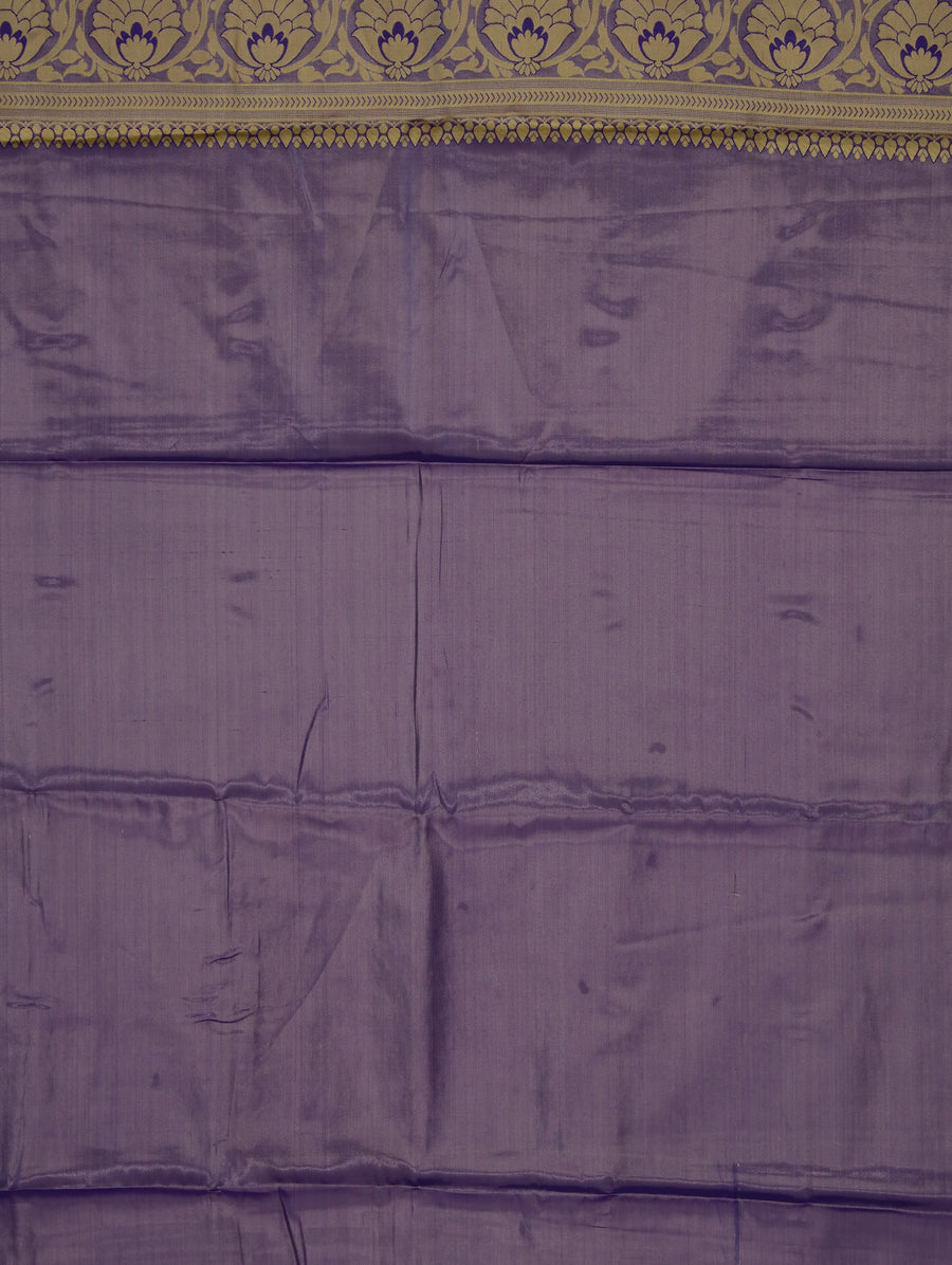 Dusty Rose Kanchipuram Inspired Semi Silk Saree with Wide Wide Contrast Border