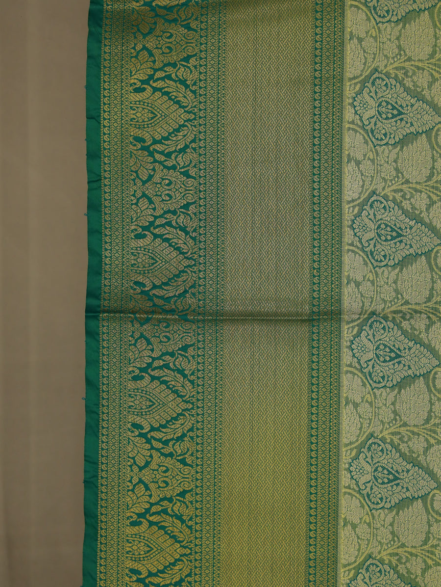 Mint Green Uppada Inspired Semi Silk Saree with Narrow Narrow Self Border