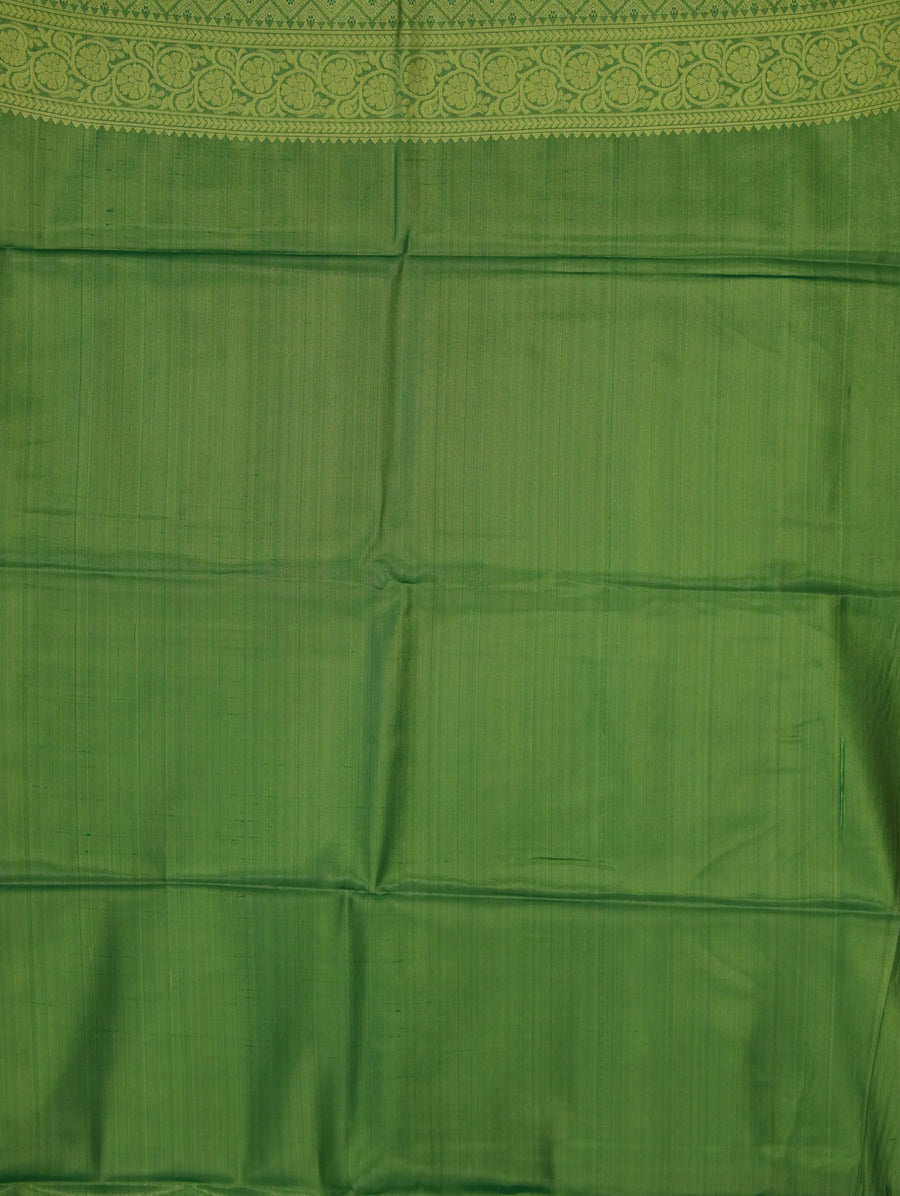 Mint Green Uppada Inspired Semi Silk Saree with Medium Medium Self Border