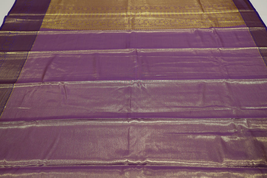 Coral Red Kanchipuram Inspired Semi Silk Saree with Wide Contrast Border